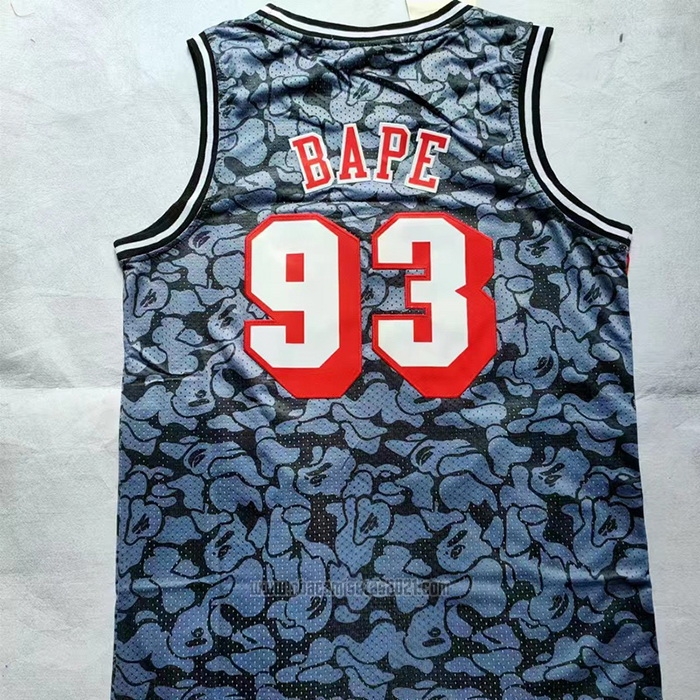 Camiseta Miami Heat Bape #93 Hardwood Classic Negro